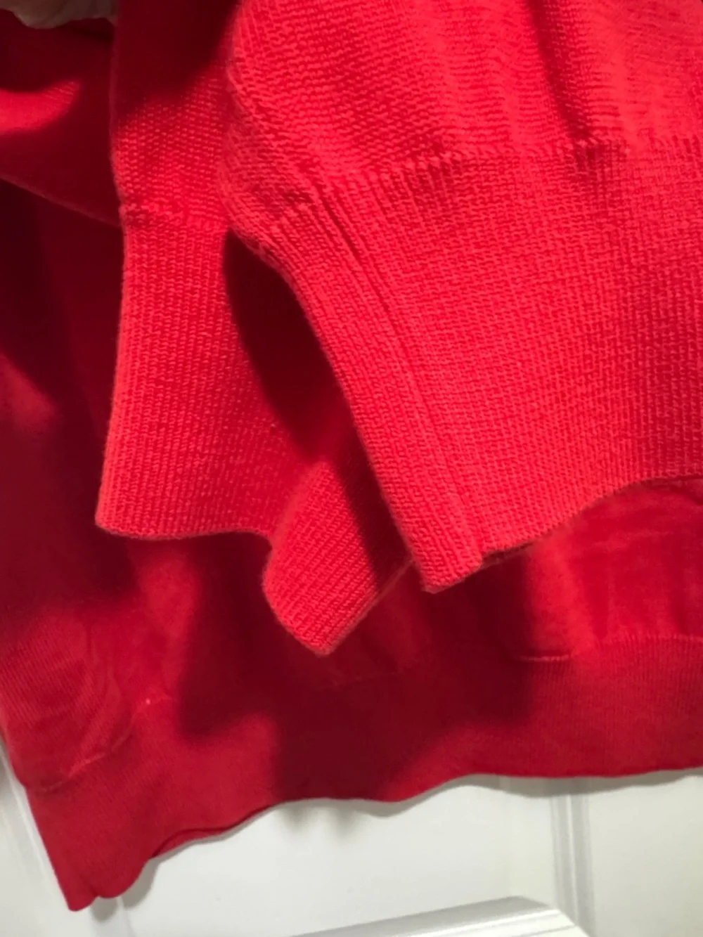 Givenchy Red Crewneck Sweater with Vertical Logo, Sz XL